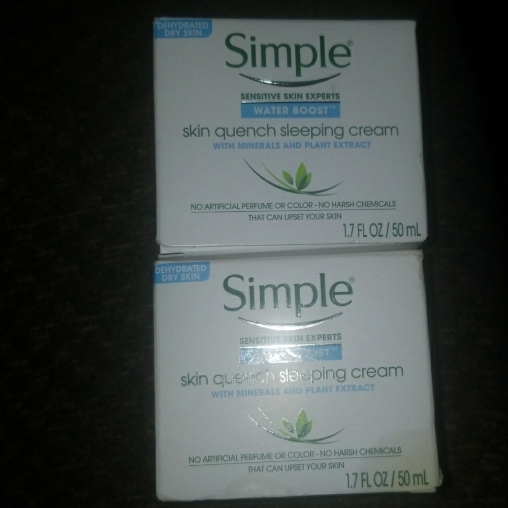 Simple skin quench sleeping cream lot of 2